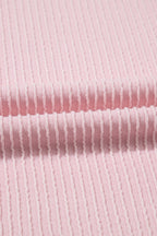 Contrast Trim Round Neck Cap Sleeve Top