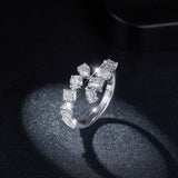2.6 Carat Moissanite 925 Sterling Silver Bypass Ring - felvior