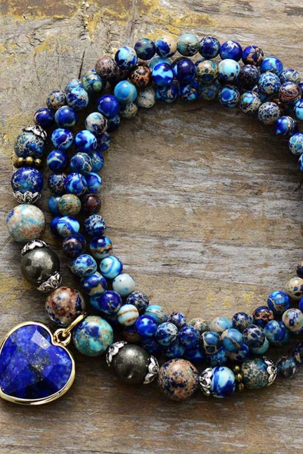 Imperial Stone Heart Three-Layered Bracelet - felvior
