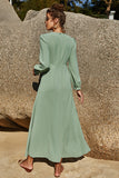 Puff Sleeve Flounce Dress - felvior