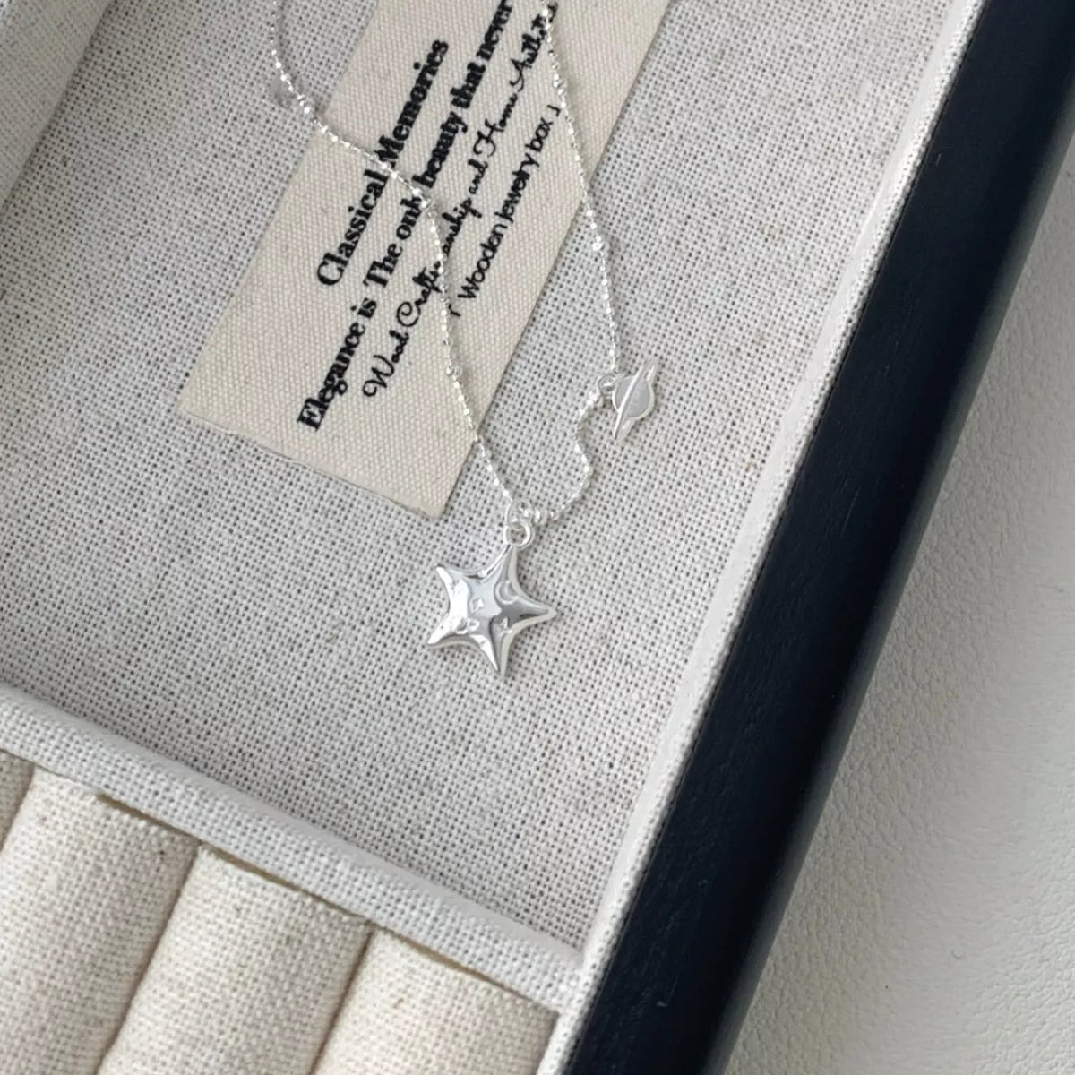 925 Sterling Silver Star Necklace Secondary image