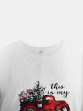 Full Size Graphic Two-Tone Round Neck Long Sleeve T-Shirt - felvior