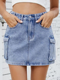 Cargo Denim Skirt - felvior