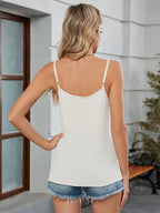 Decorative Button V-Neck Cami