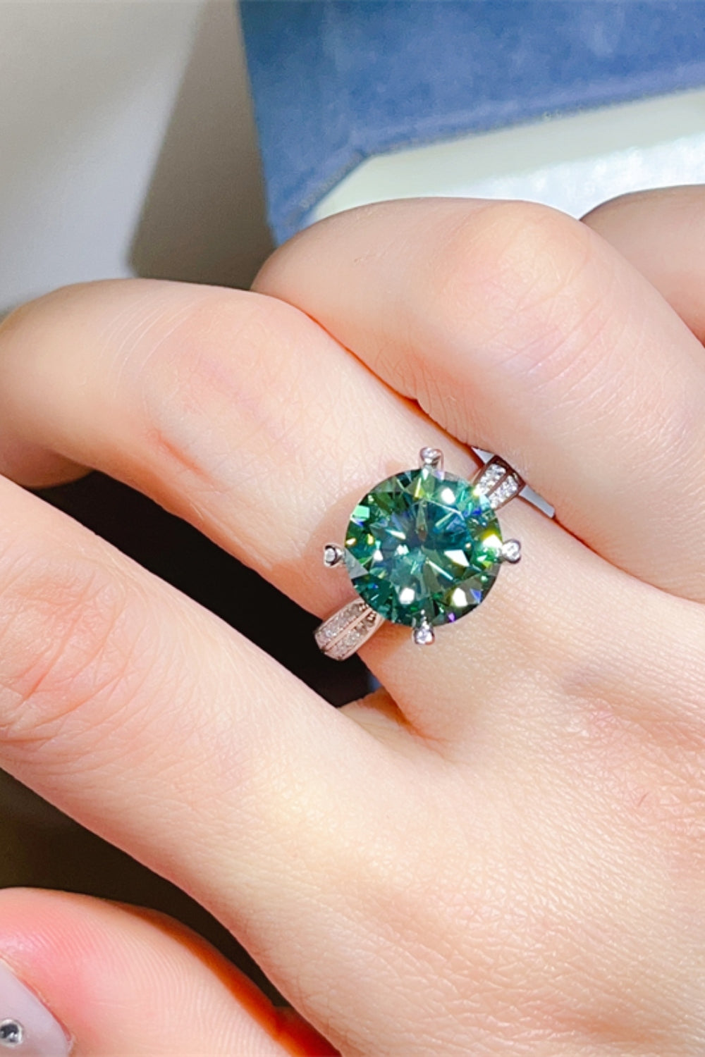 5 Carat Moissanite 925 Sterling Silver Ring - felvior