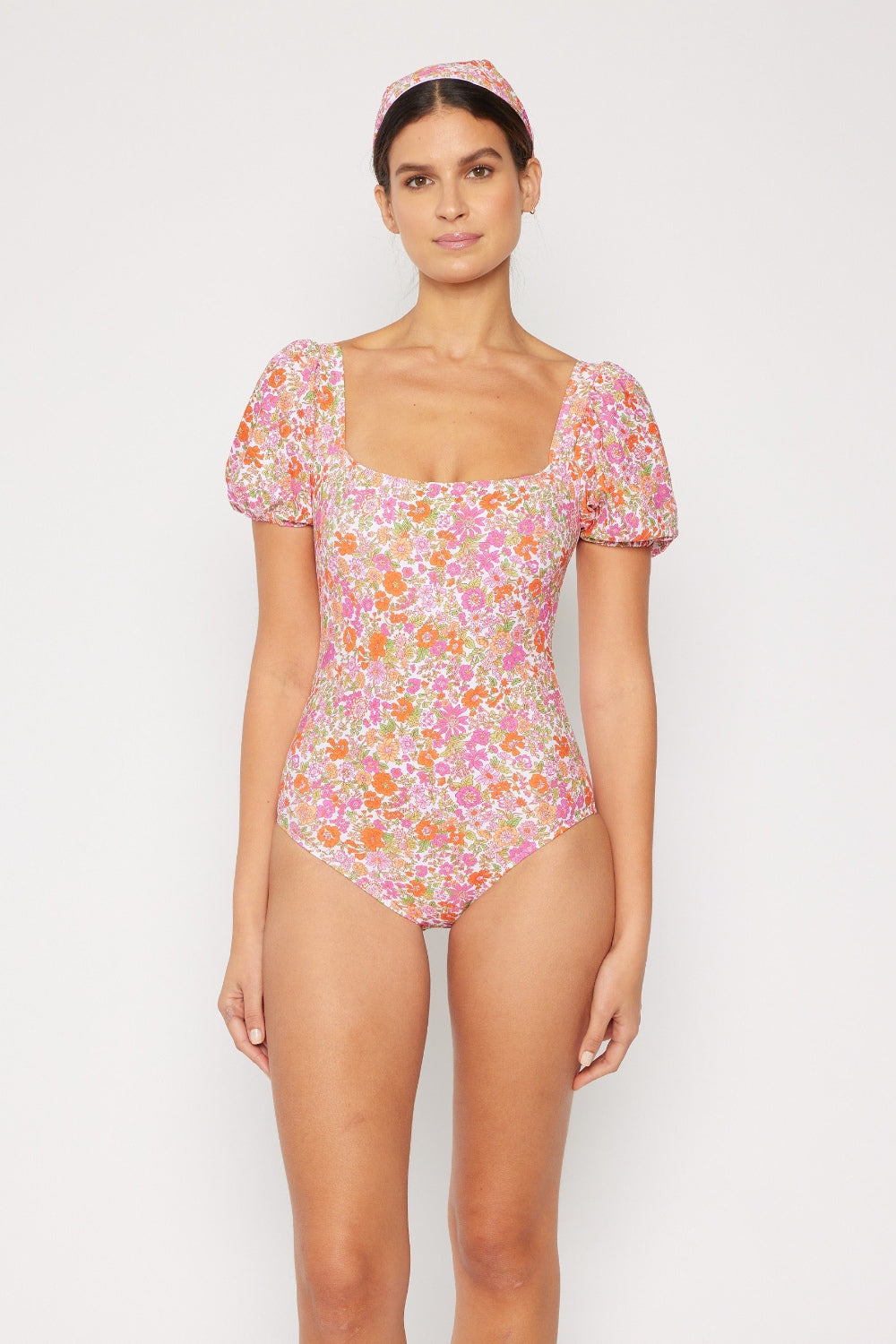 Marina West Swim Floral Puff Sleeve One-Piece - felvior