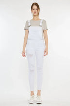 Kancan Distressed Skinny Denim Overalls