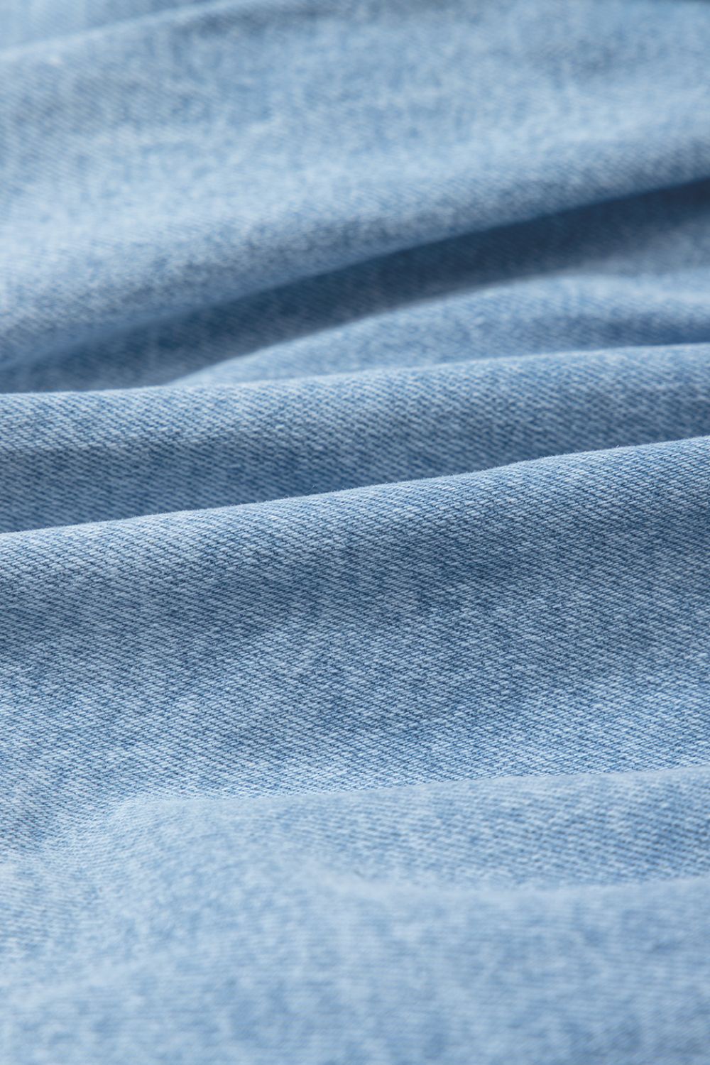 Bubble Hem Denim Mini Skirt