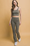 Love Tree High Waist Flare Active Leggings with Side Pockets - felvior