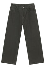 Men's Half Elastic Waist Jeans with Pockets