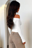 Single Shoulder Long Sleeve T-Shirt - felvior