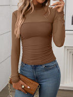 Mock Neck Long Sleeve Top