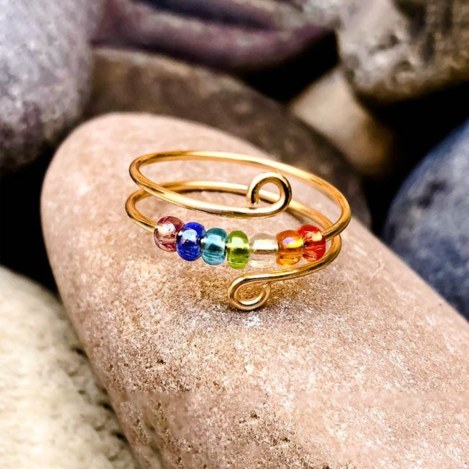 925 Sterling Silver Bead Wrap Ring - felvior