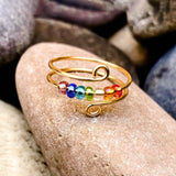 925 Sterling Silver Bead Wrap Ring - felvior
