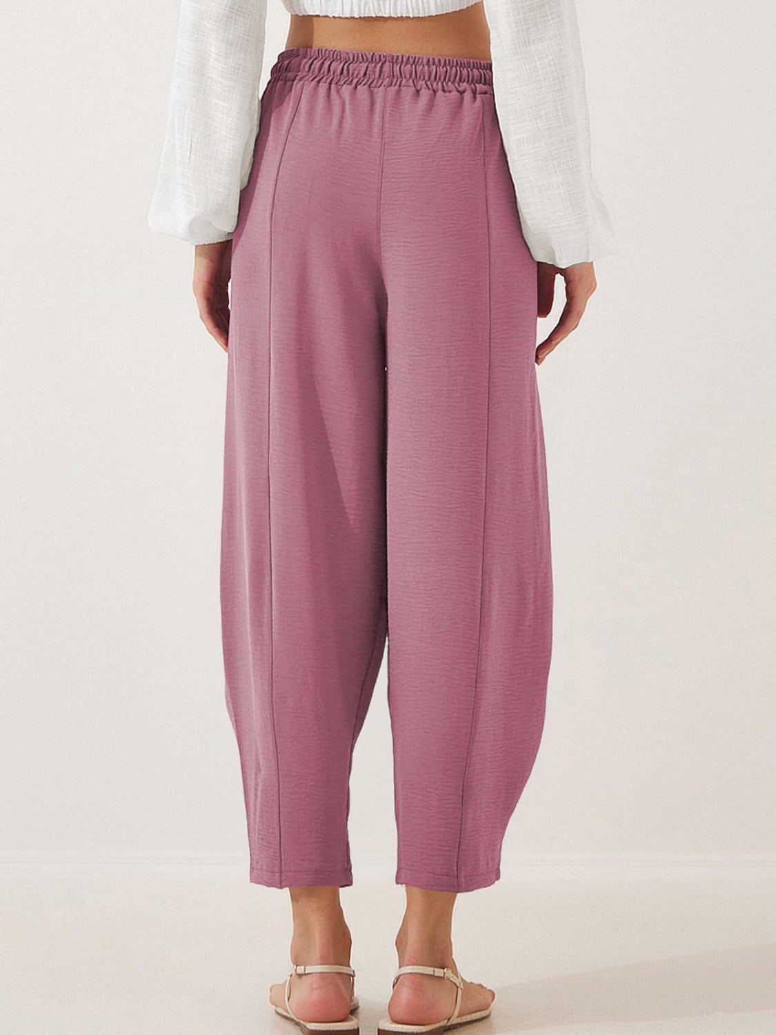 Full Size Drawtising Cropped Jogger Pants Plus Size - felvior