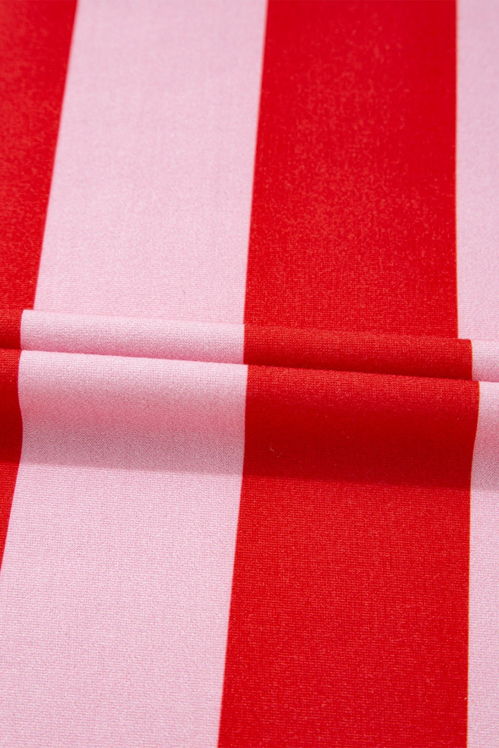 Stripe Side Slit Round Neck T-Shirt