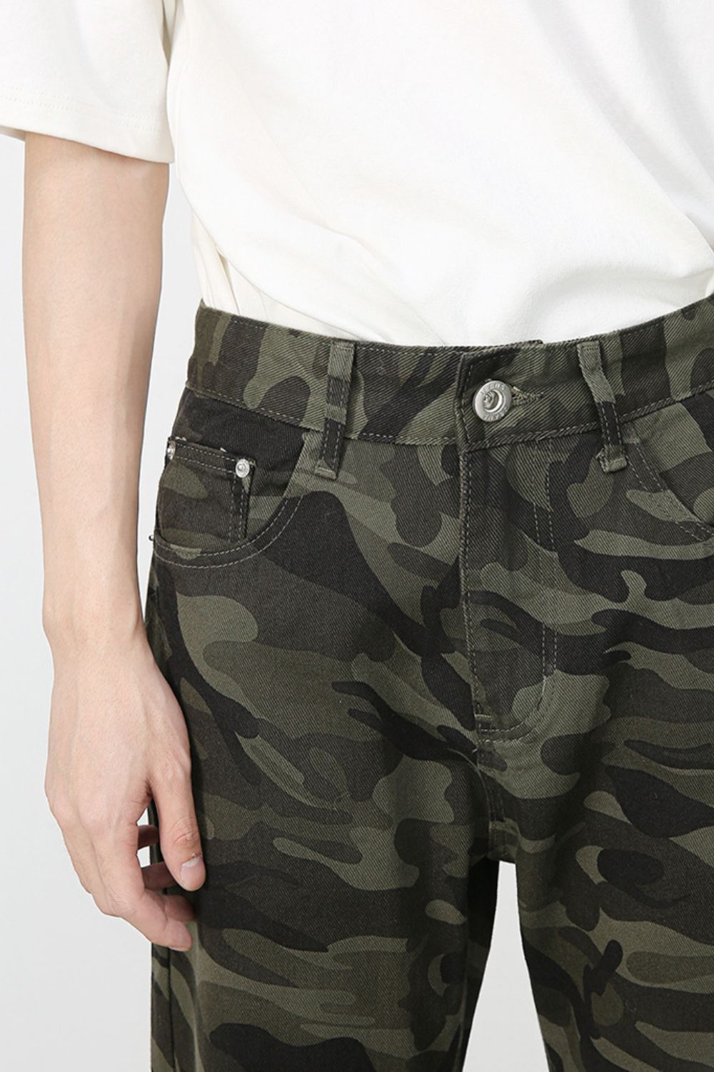 Men's Camouflage Jeans with Pockets