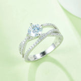 1 Carat Moissanite 925 Sterling Silver Ring - felvior