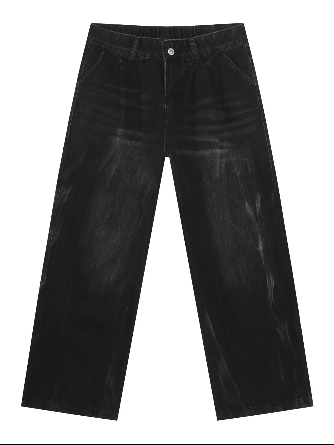 Men's High Waist Washed Jeans - felvior