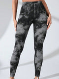 Tie-Dye High Waist Active Leggings - felvior