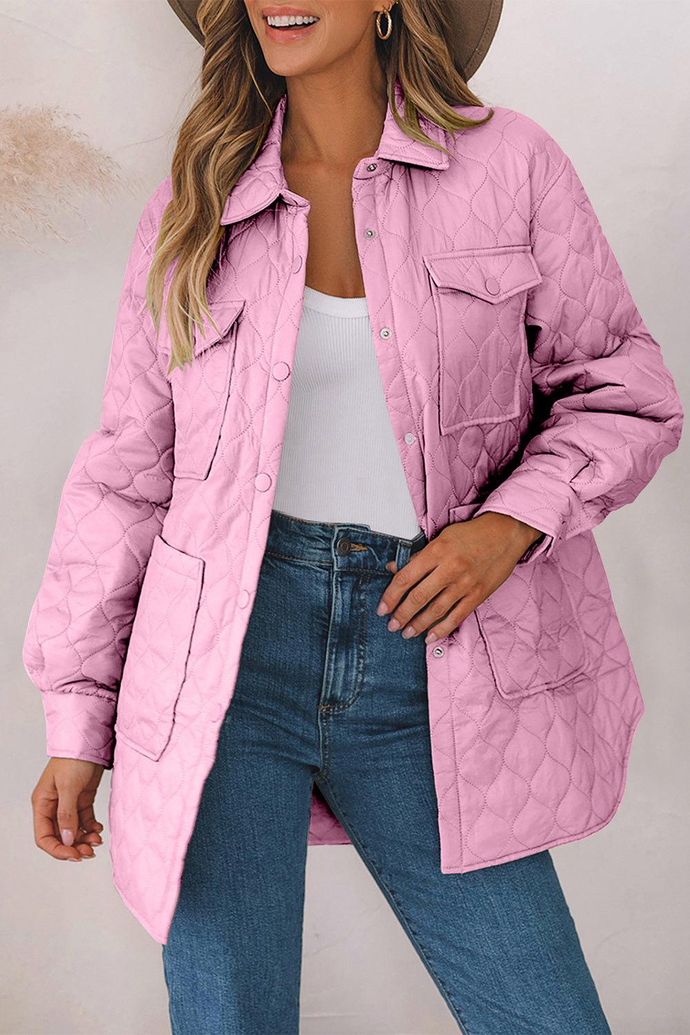 Snap Down Collared Winter Coat - felvior