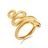 925 Sterling Silver Snake Shape Ring - felvior