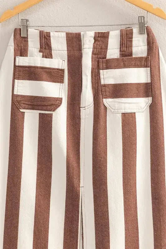 HYFVE Striped Pocket Detail Maxi Skirt
