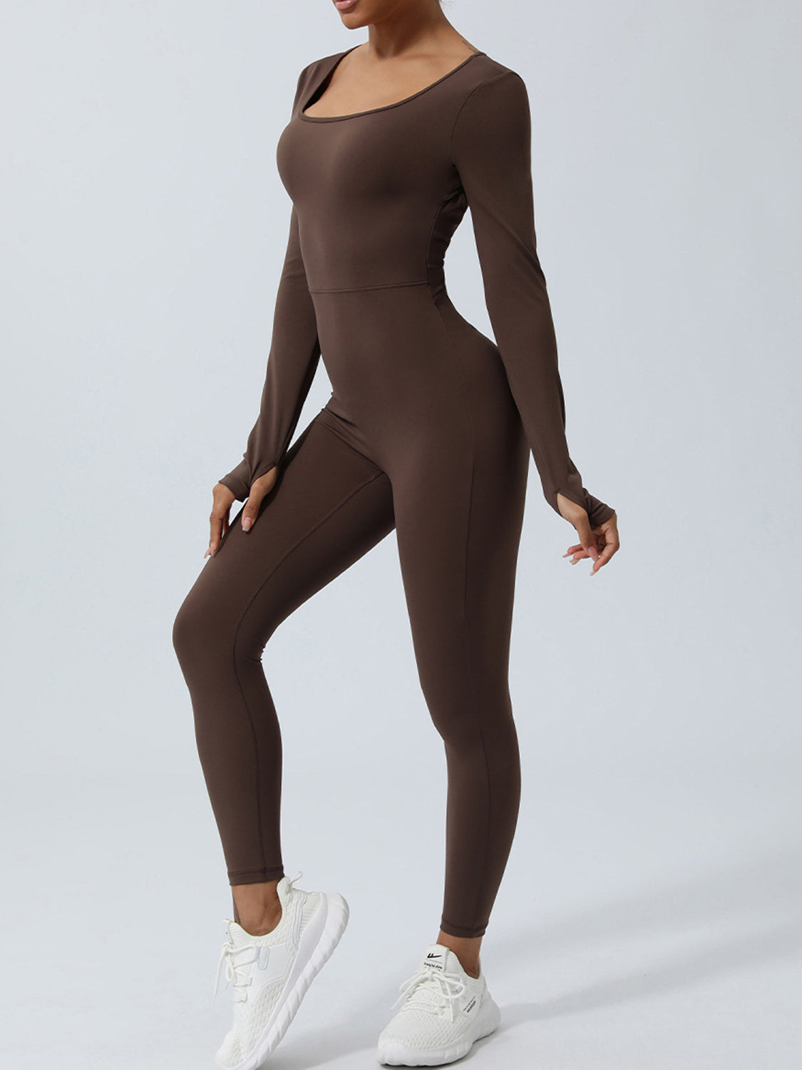 Twisted Backless Long Sleeve Jumpsuit - felvior