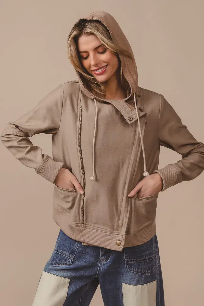 BiBi Textured Woven Rider Jacket