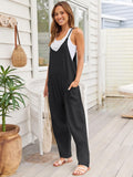 V-Neck Spaghetti Strap Jumpsuit - felvior