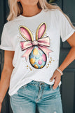 Easter Egg Bow Bunny Ear Graphic T-Shirt