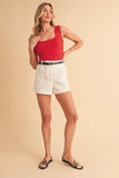 Aemi+Co Square Neck Wide Strap Tank