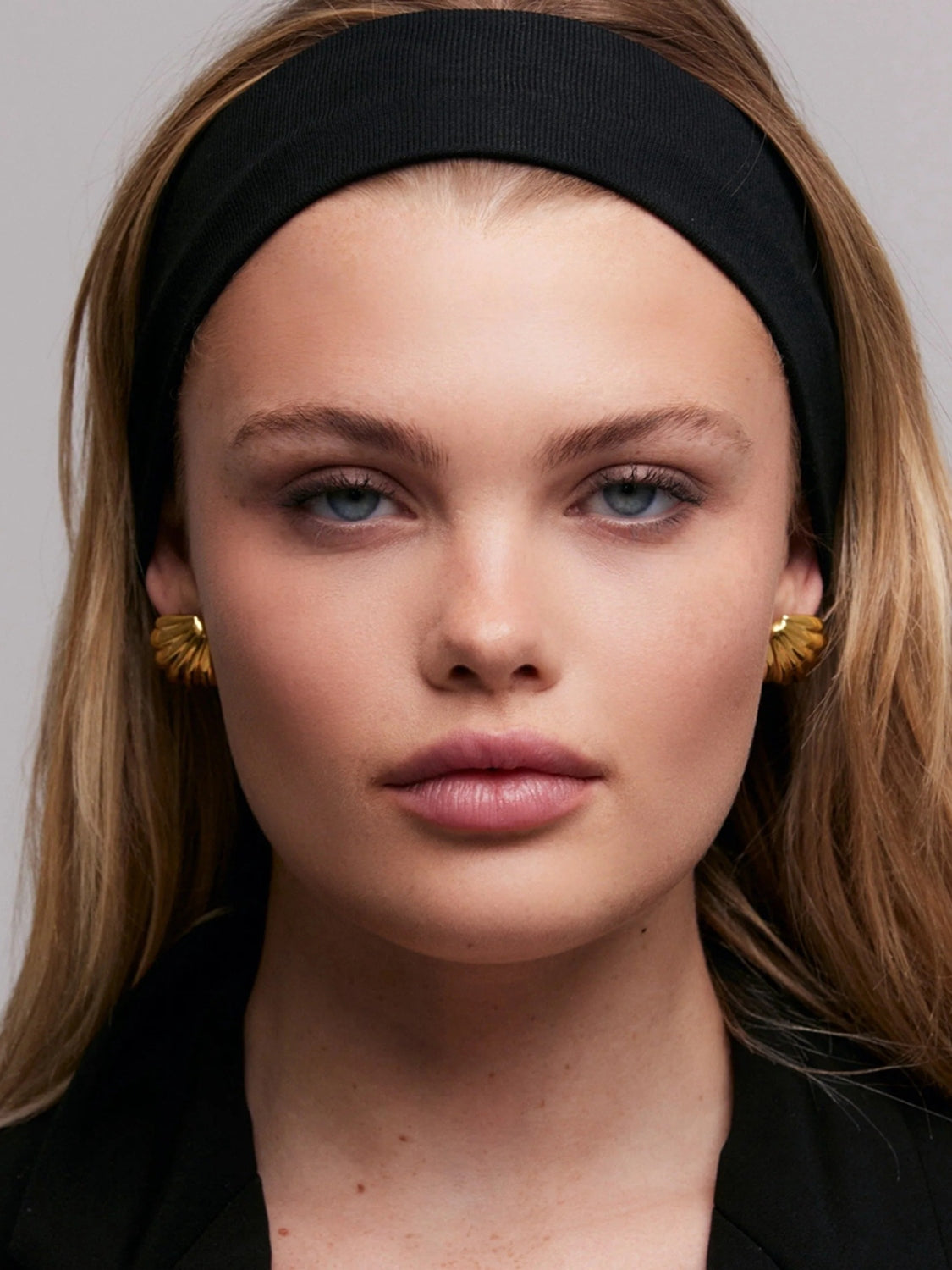 18K Gold-Plated Stainless Steel Shell Stud Earrings - felvior