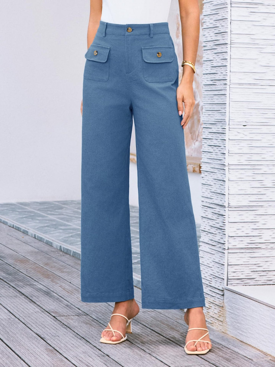 High Waist Wide Leg Pants
