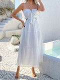 Devine Tie Back Cami Midi Dress - felvior