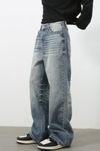 Men's Wide Leg Jeans with Pockets