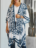 Printed Open Front Cover-Up - felvior