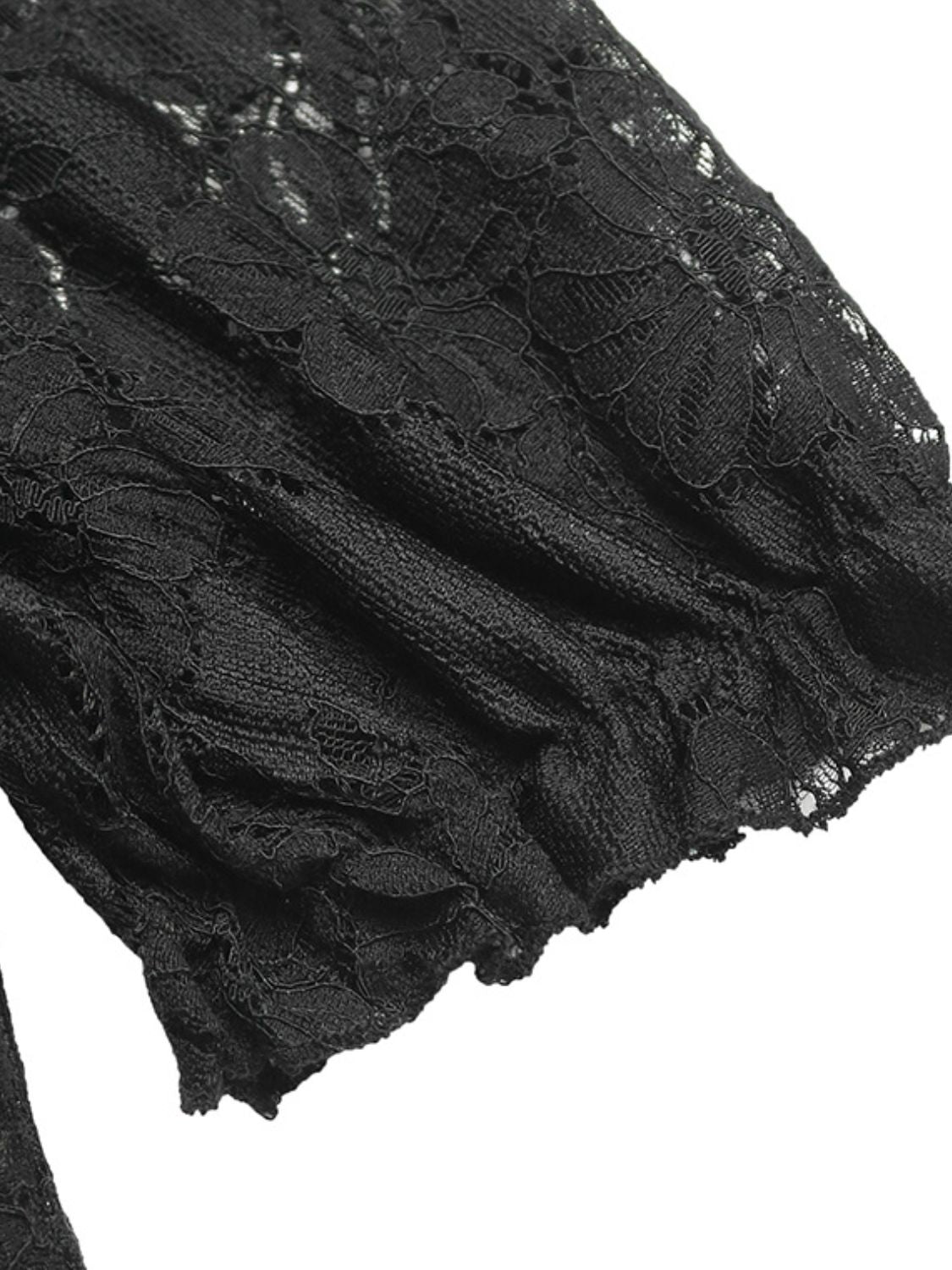 Perfee Button Down Short Sleeve Lace Shirt - felvior
