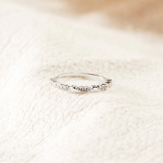 925 Sterling Silver Inlaid Zircon Ring - felvior