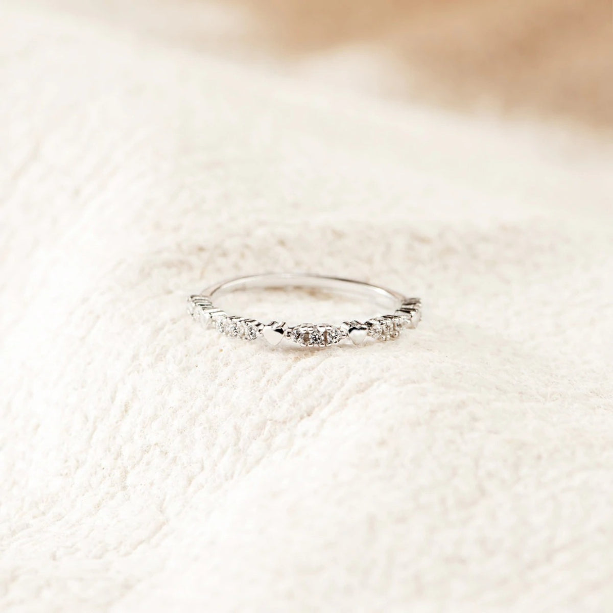 925 Sterling Silver Inlaid Zircon Ring - felvior