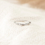 925 Sterling Silver Inlaid Zircon Ring - felvior
