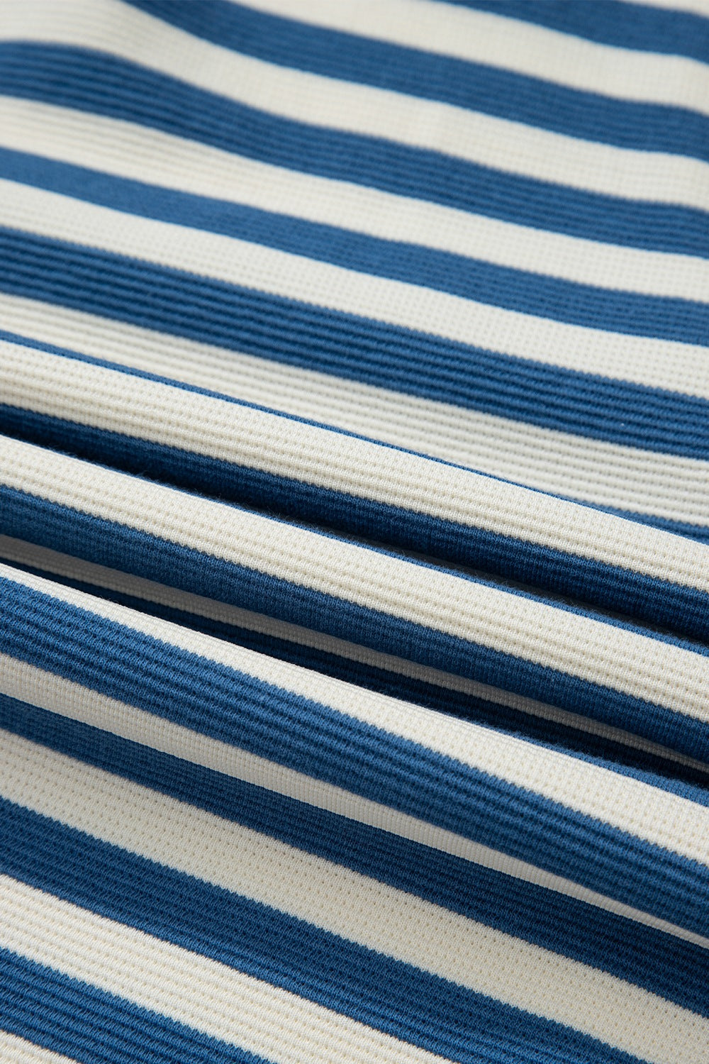 Stripe Chest Pocket Notched Top - felvior