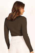 Lettuce Edge Round Neck Long Sleeve T-Shirt