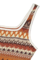 Perfee Side Slit Contrast Sleeveless Midi Tank Dress