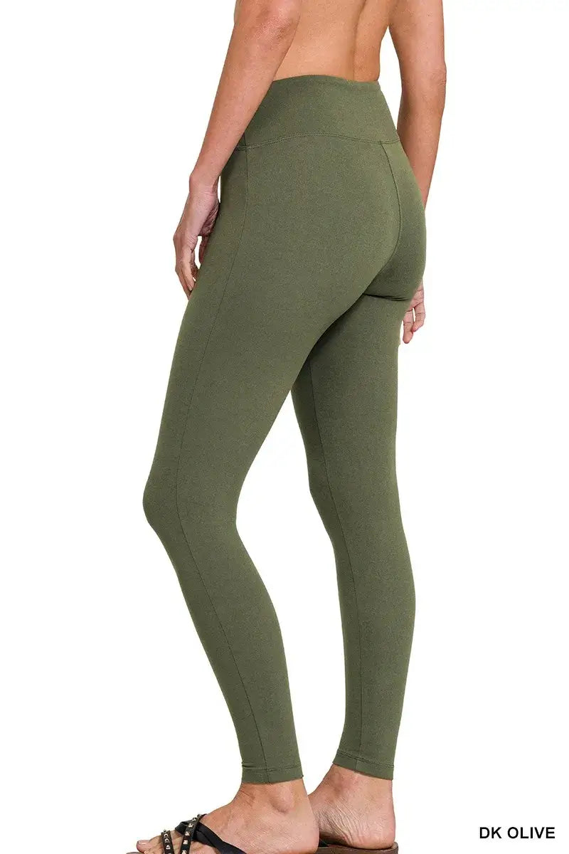 Zenana Microfiber Waistband Leggings