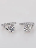 2 Carat Moissanite 925 Sterling Silver Huggie Earrings - felvior