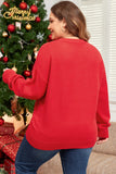 Plus Size MERRY Round Neck Long Sleeve Sweater - felvior