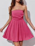 Ruched Tube Mini Dress - felvior