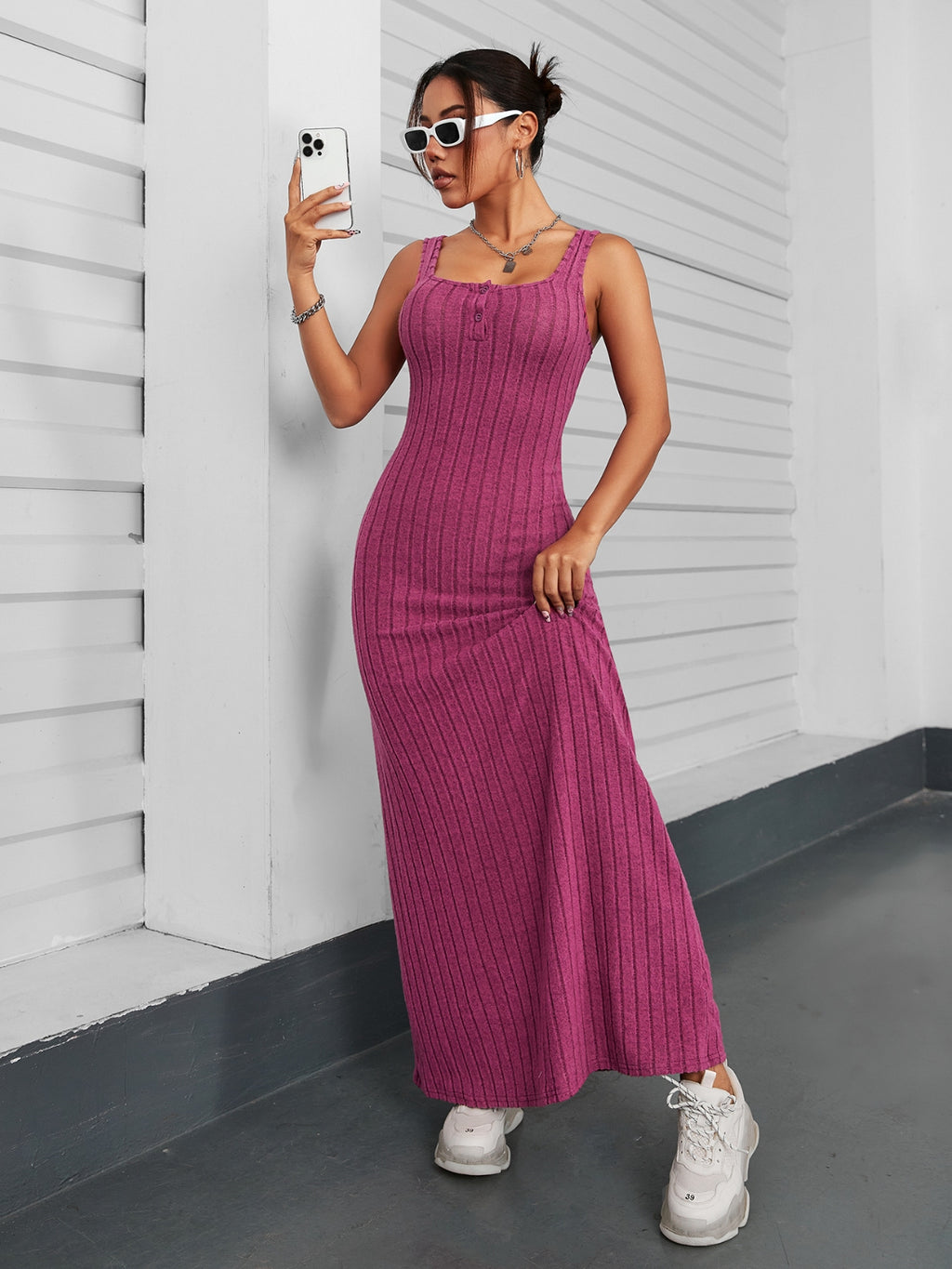 Ribbed Maxi Tank Dress