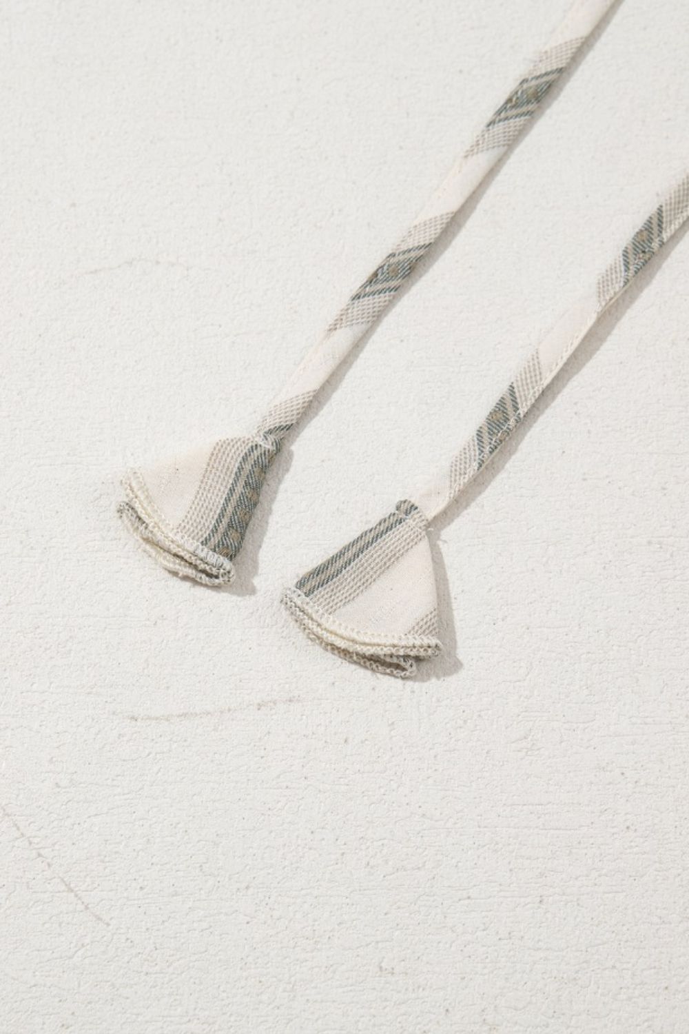 Stripe Frilled Tie Neck Short Sleeve Blouse